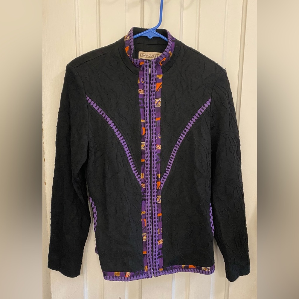 CANVASBACKS Jacket Zips Up Front Size 6